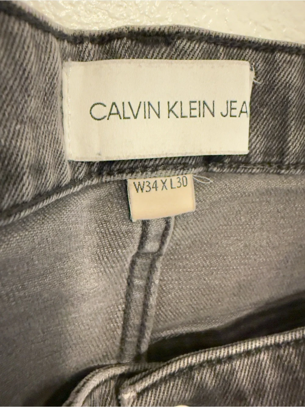 Calvin Klein Jeans Men’s Washed Gray Slim Jeans